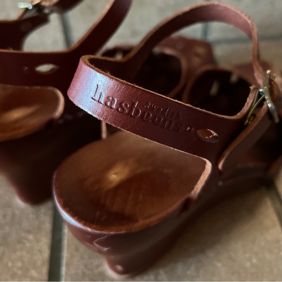 Swedish Hasbeen’s Cognac Wedge Sandles size 38 - Picture 9 of 16